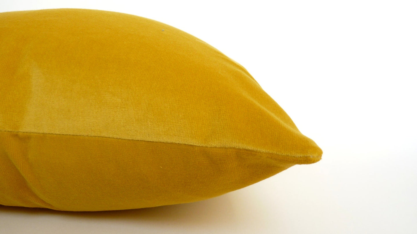 buttercup yellow velvet pillow case // yellow velvet pillow case