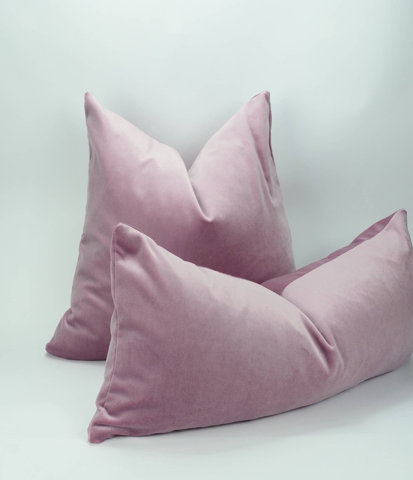 vintage rose velvet pillow cover // pink velvet cushion case // long lumbar velvet pillow