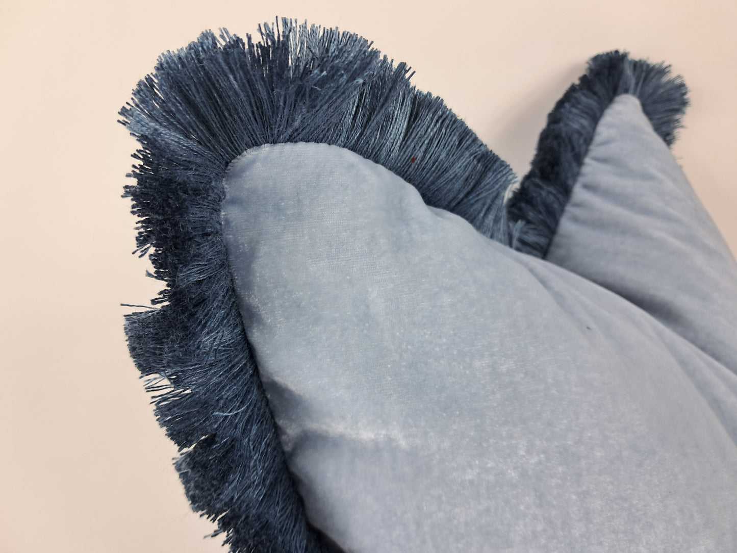 Ice blue silk velvet pillow, light blue silk velvet cushion, blue velvet pillow