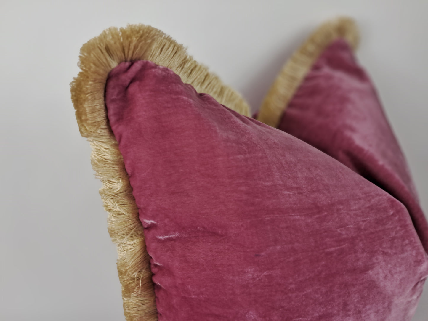 Vintage pink silk velvet pillow, light pink silk velvet cushion, pink velvet pillow