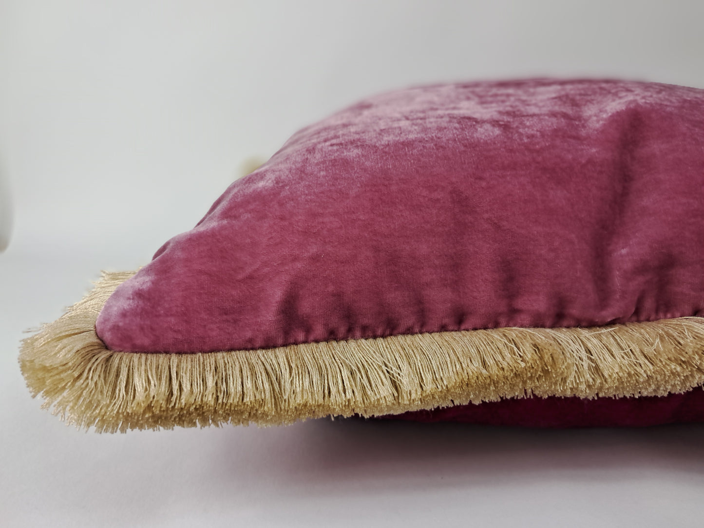 Vintage pink silk velvet pillow, light pink silk velvet cushion, pink velvet pillow