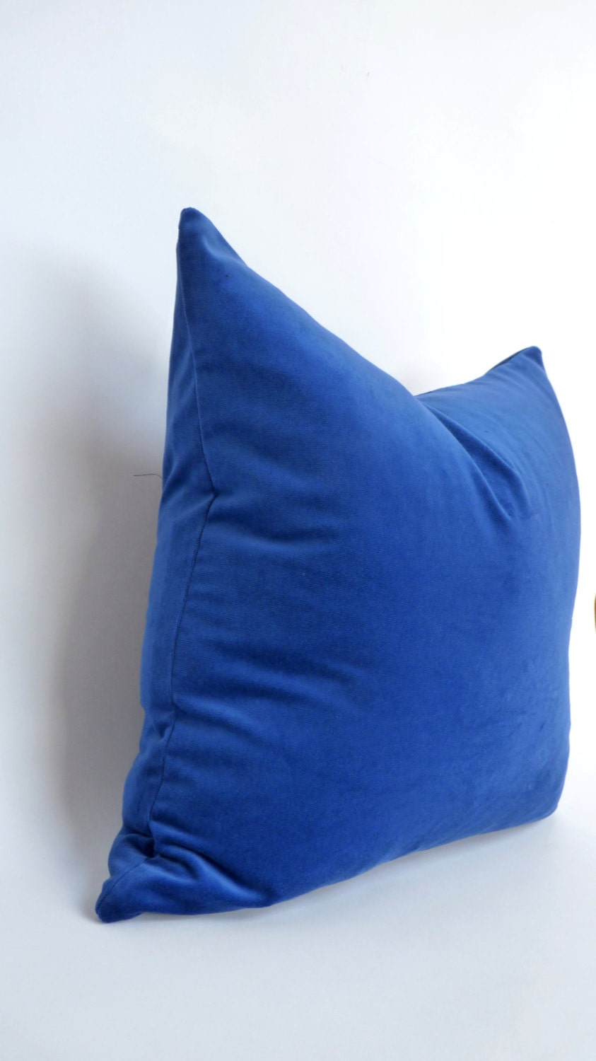 Royal blue velvet pillow case // blue velvet cushion cover // royal blue pillow case