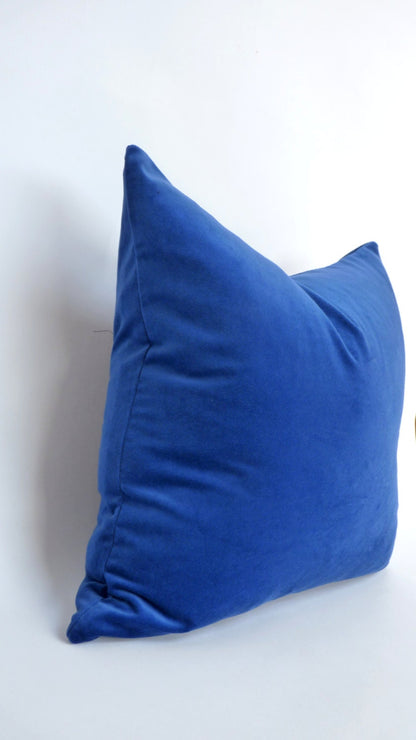Royal blue velvet pillow case // blue velvet cushion cover // royal blue pillow case