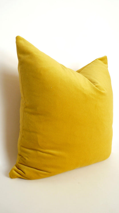 buttercup yellow velvet pillow case // yellow velvet pillow case