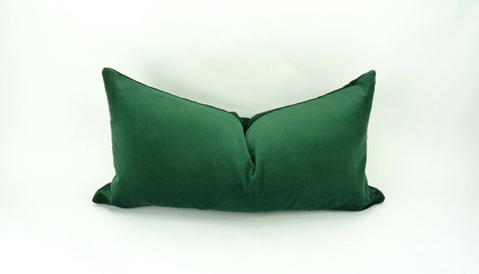 forest green velvet pillow case // forest green velvet cushion // green rectangle pillow