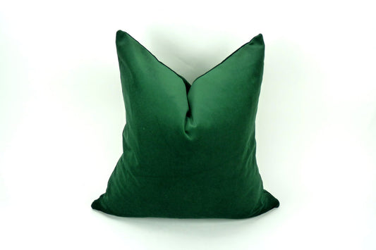 Forest green pillow cover // forest green velvet cushion // green pillow cover // hunter green velvet