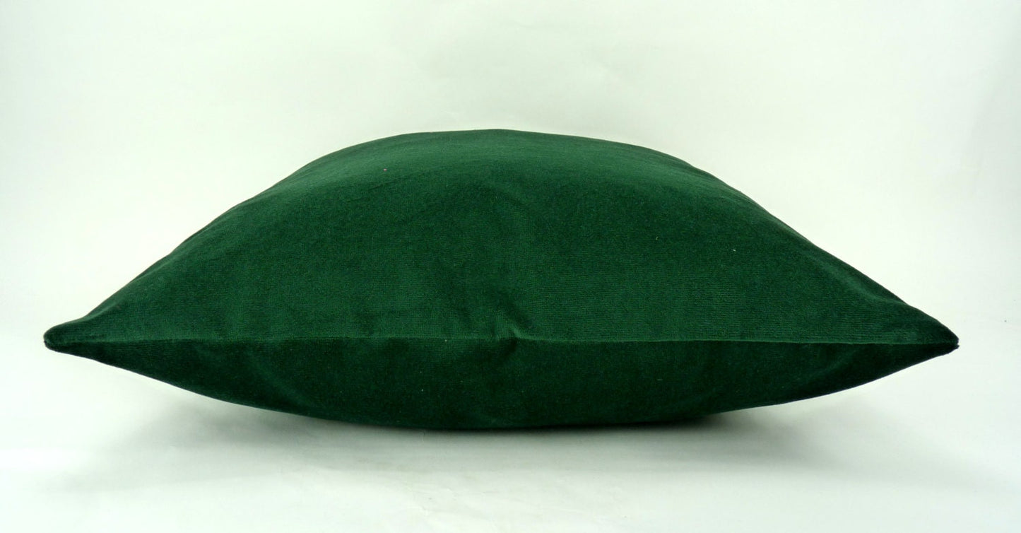 Forest green pillow cover // forest green velvet cushion // green pillow cover // hunter green velvet