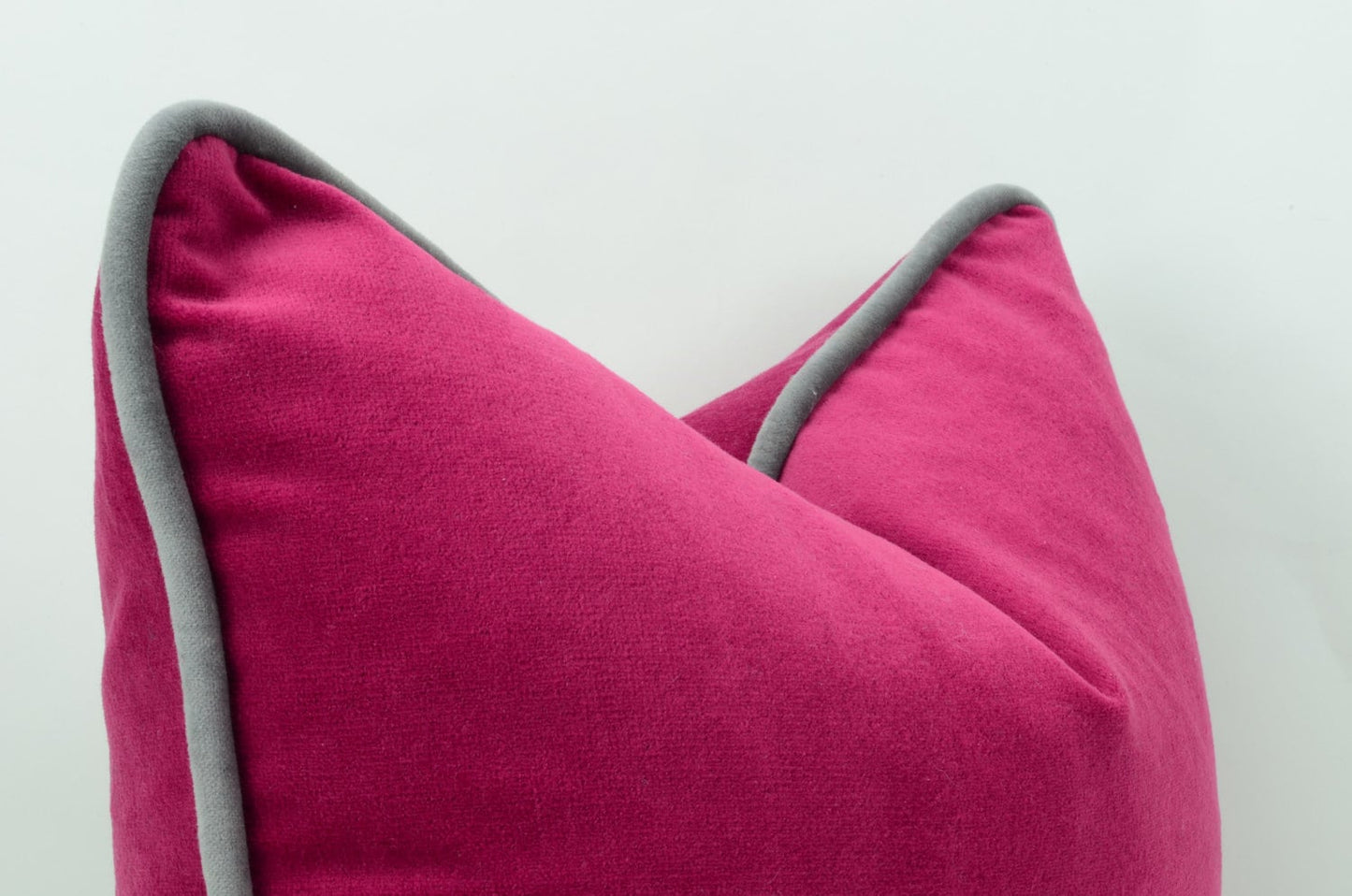 Pink and grey pillow, pink velvet cushion, pink velvet pillow