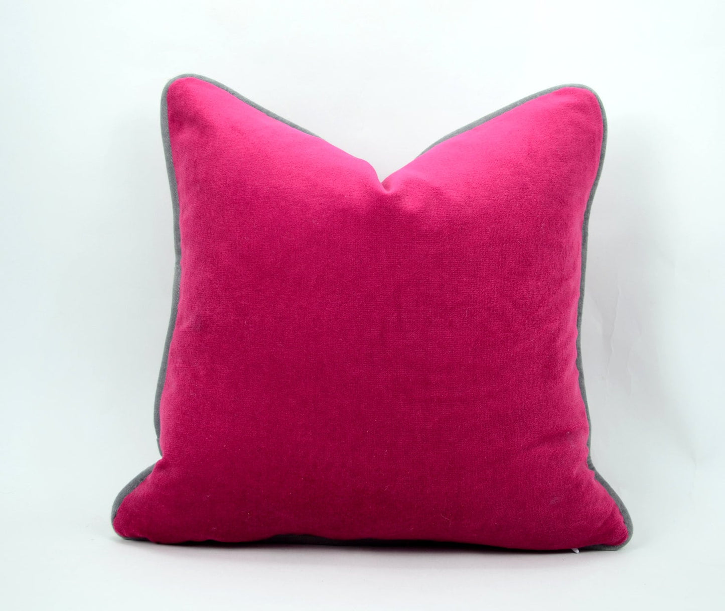 Pink and grey pillow, pink velvet cushion, pink velvet pillow