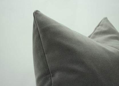 Stone grey velvet pillow case // stone grey cushion case //  grey velvet pillow