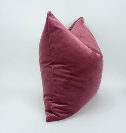 Mulberry velvet pillow case // mulberry velvet cushion // dark pink pillow cover // velvet pillow