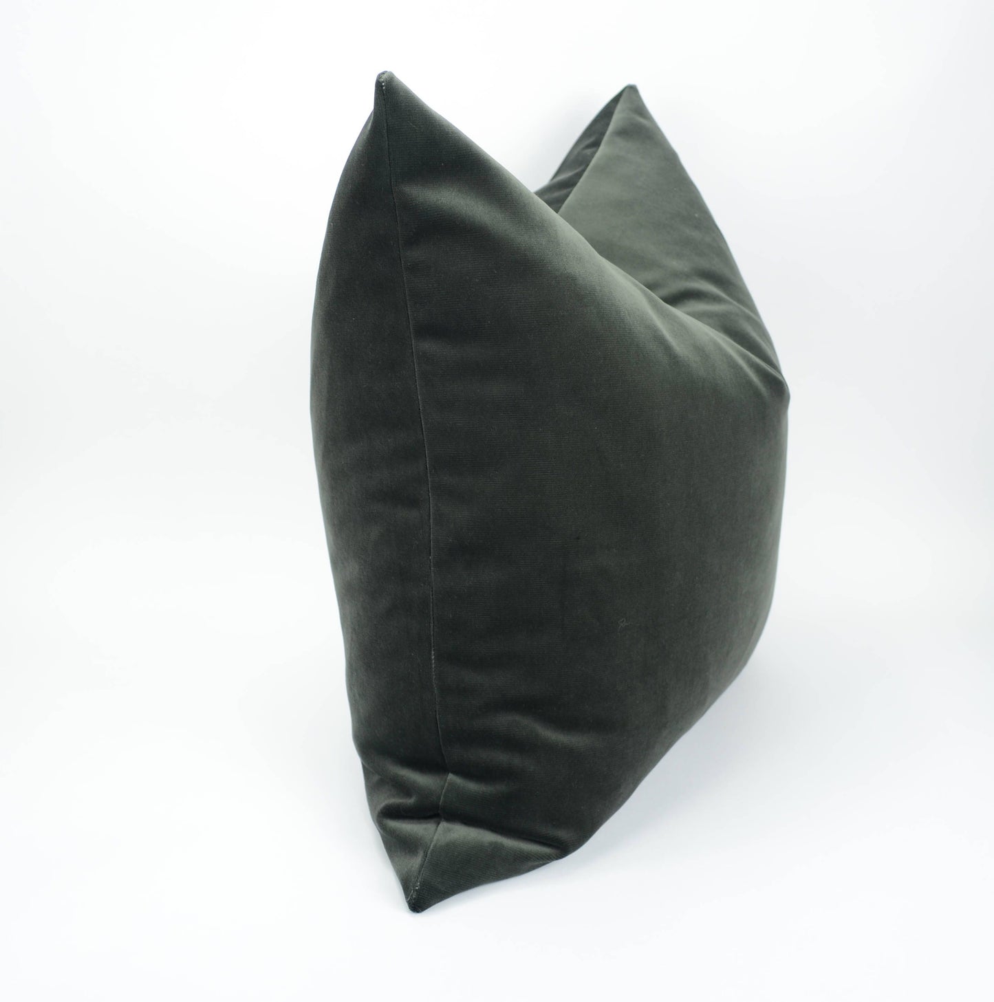 Charcoal grey velvet pillow // grey velvet pillow // charcoal grey cushion