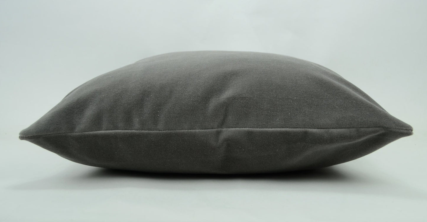 Stone grey velvet pillow case // stone grey cushion case //  grey velvet pillow