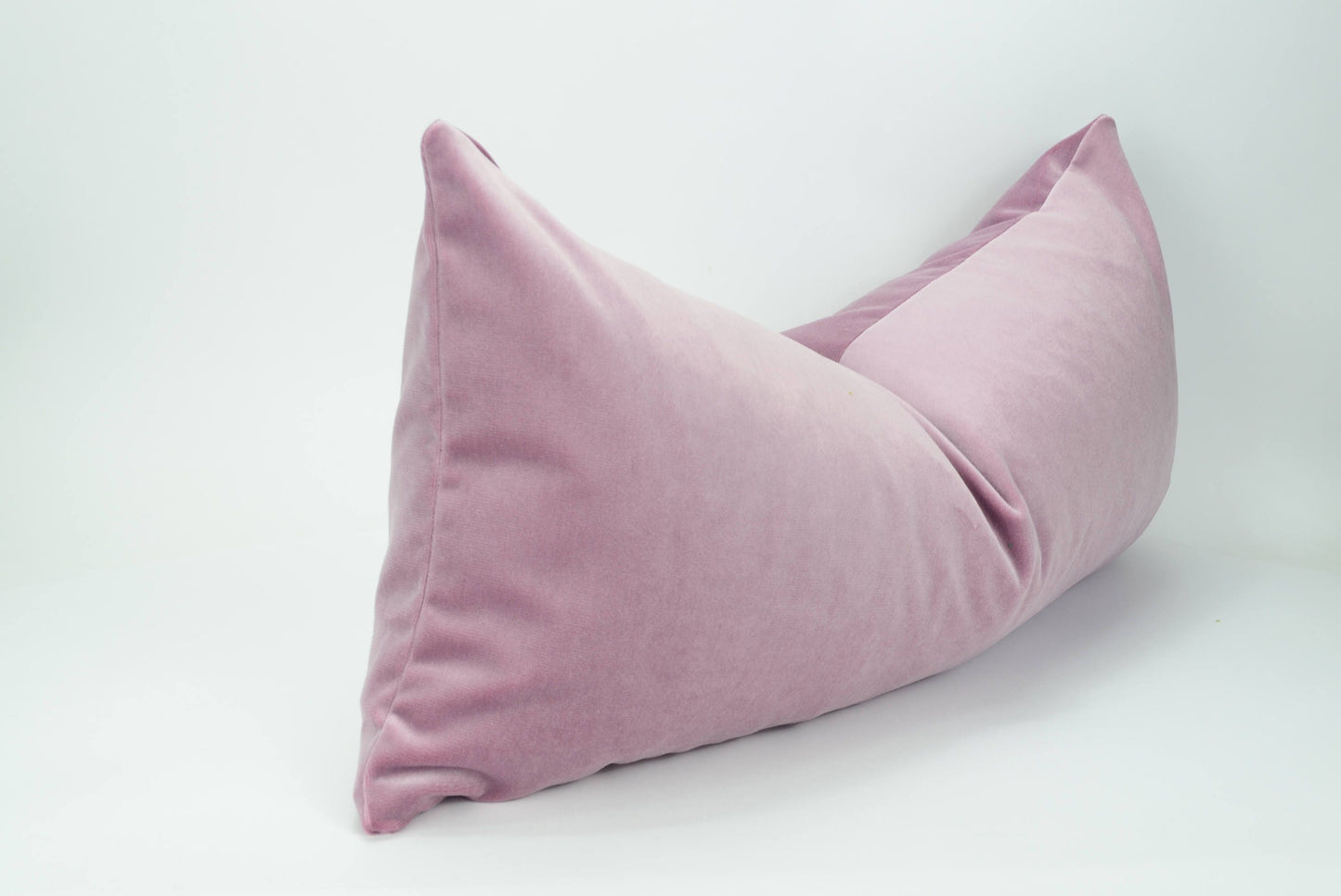 vintage rose velvet pillow cover // pink velvet cushion case // long lumbar velvet pillow