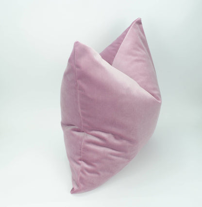 vintage rose velvet pillow cover, pink velvet cushion case, light purple velvet pillow