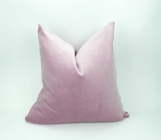 vintage rose velvet pillow cover, pink velvet cushion case, light purple velvet pillow