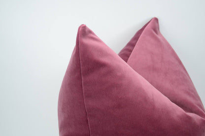 Mulberry velvet pillow case // mulberry velvet cushion // dark pink pillow cover // velvet pillow