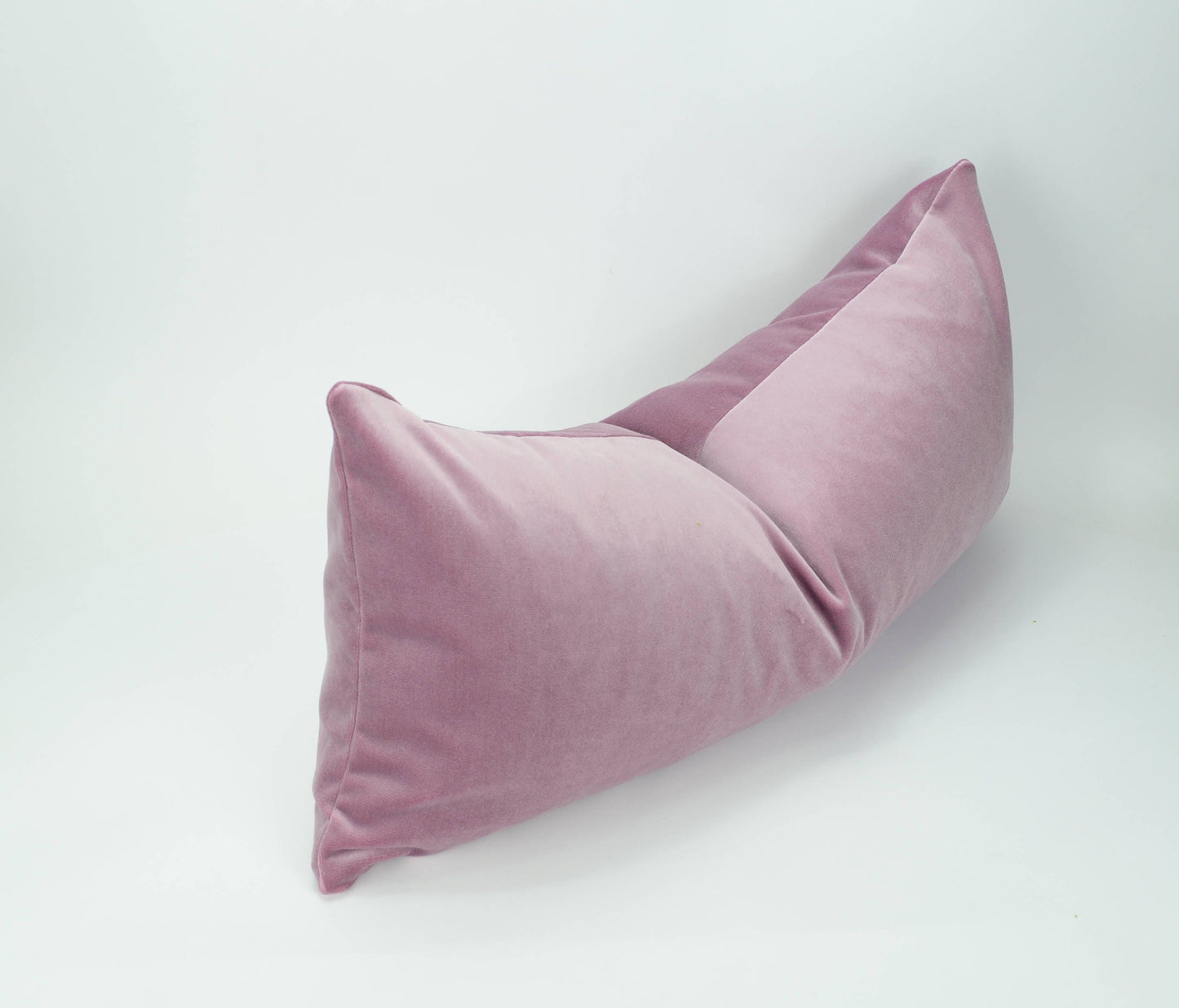 vintage rose velvet pillow cover // pink velvet cushion case // long lumbar velvet pillow