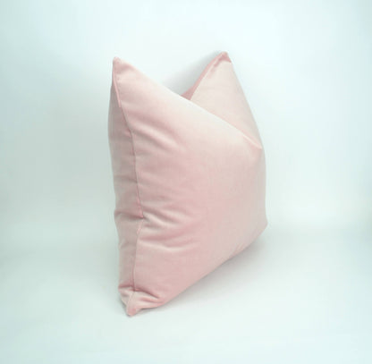 Blush velvet pillow // blush velvet cushion // blush pillow cover // light pink velvet pillow