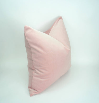 Blush velvet pillow // blush velvet cushion // blush pillow cover // light pink velvet pillow
