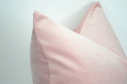 Blush velvet pillow // blush velvet cushion // blush pillow cover // light pink velvet pillow