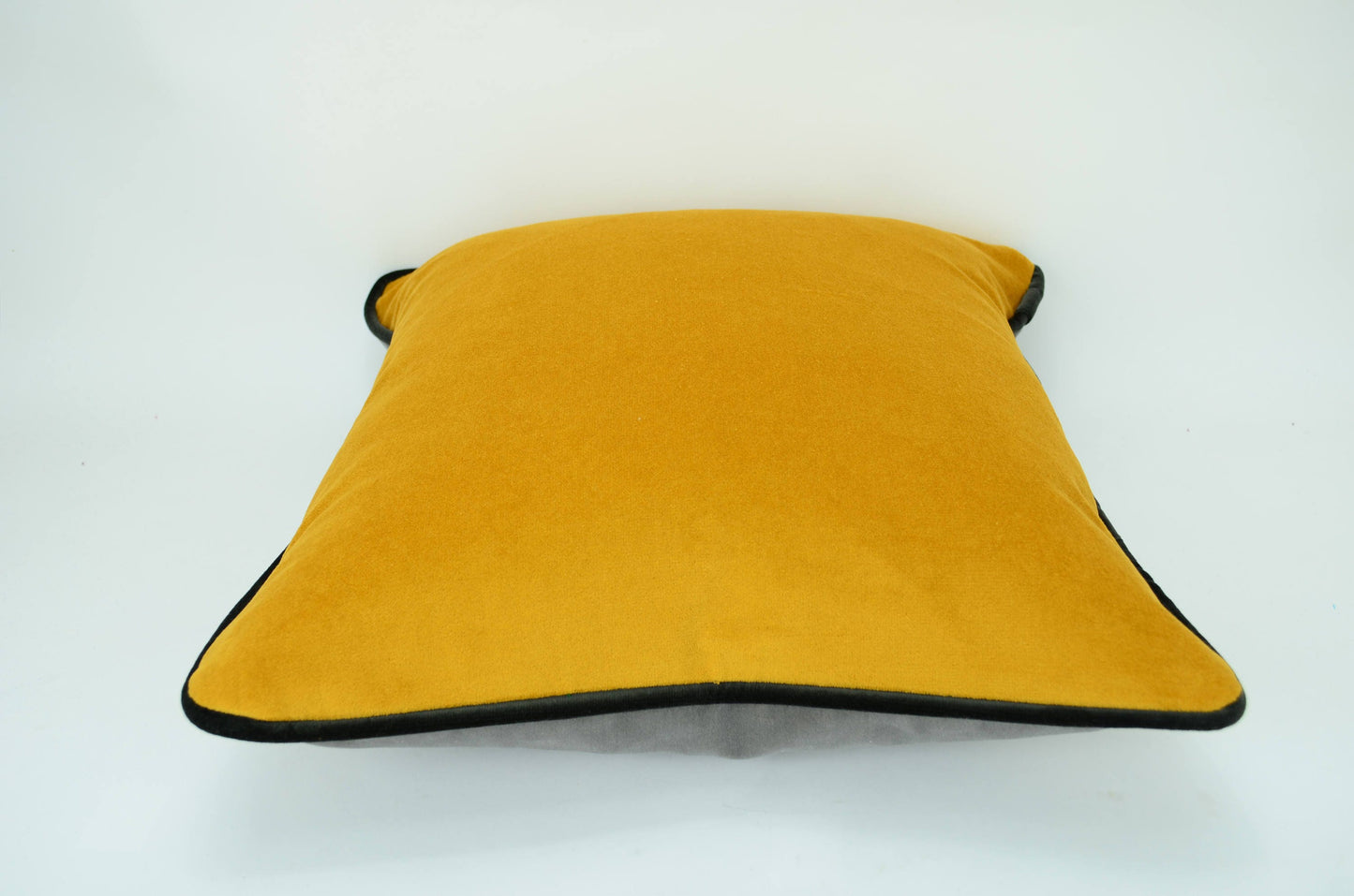Grey and yellow pillow case // yellow and grey velvet cushion // grey and yellow