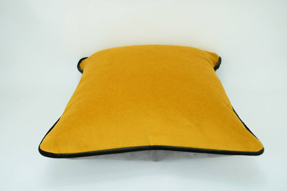 Grey and yellow pillow case // yellow and grey velvet cushion // grey and yellow