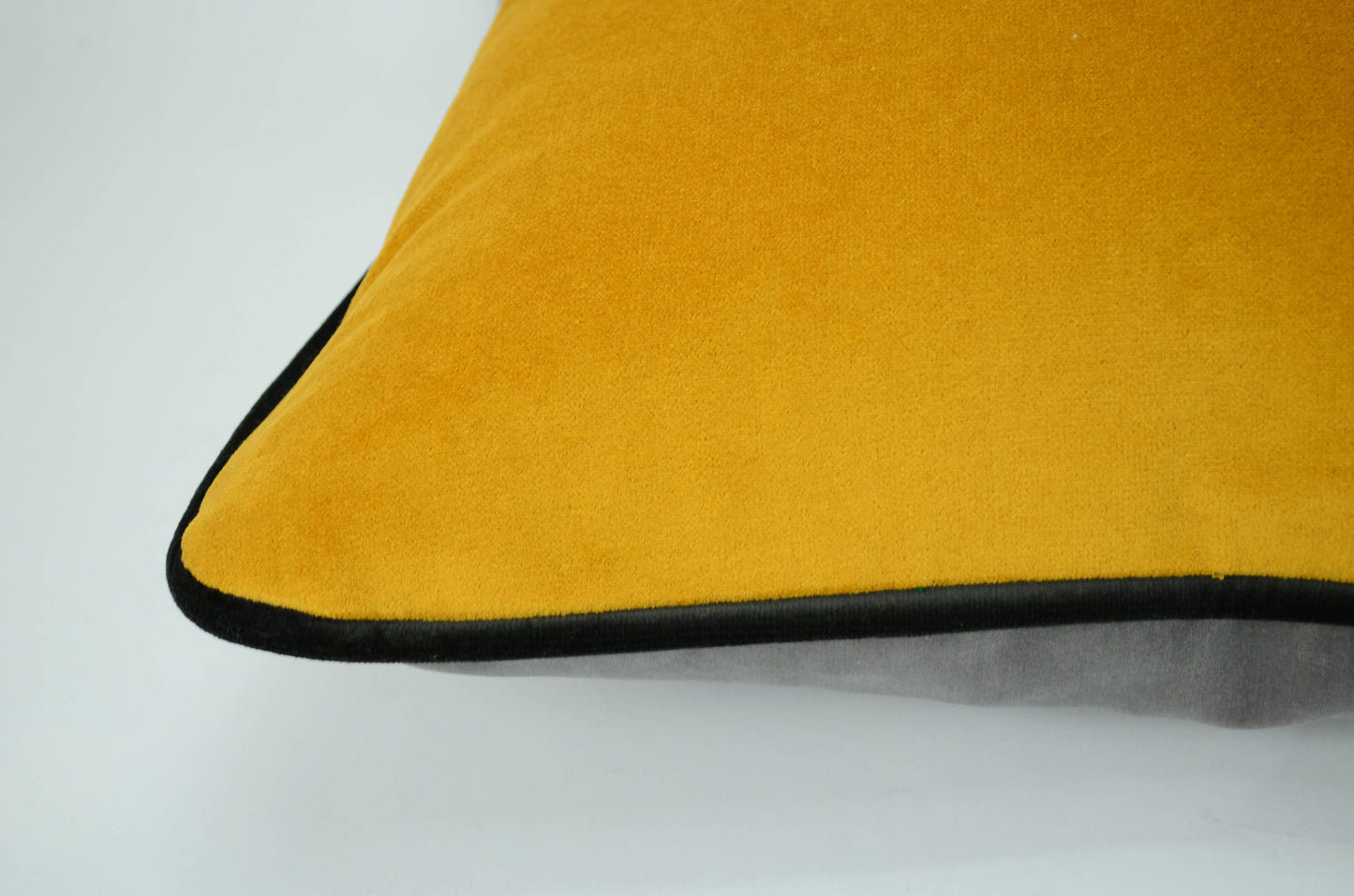 Grey and yellow pillow case // yellow and grey velvet cushion // grey and yellow