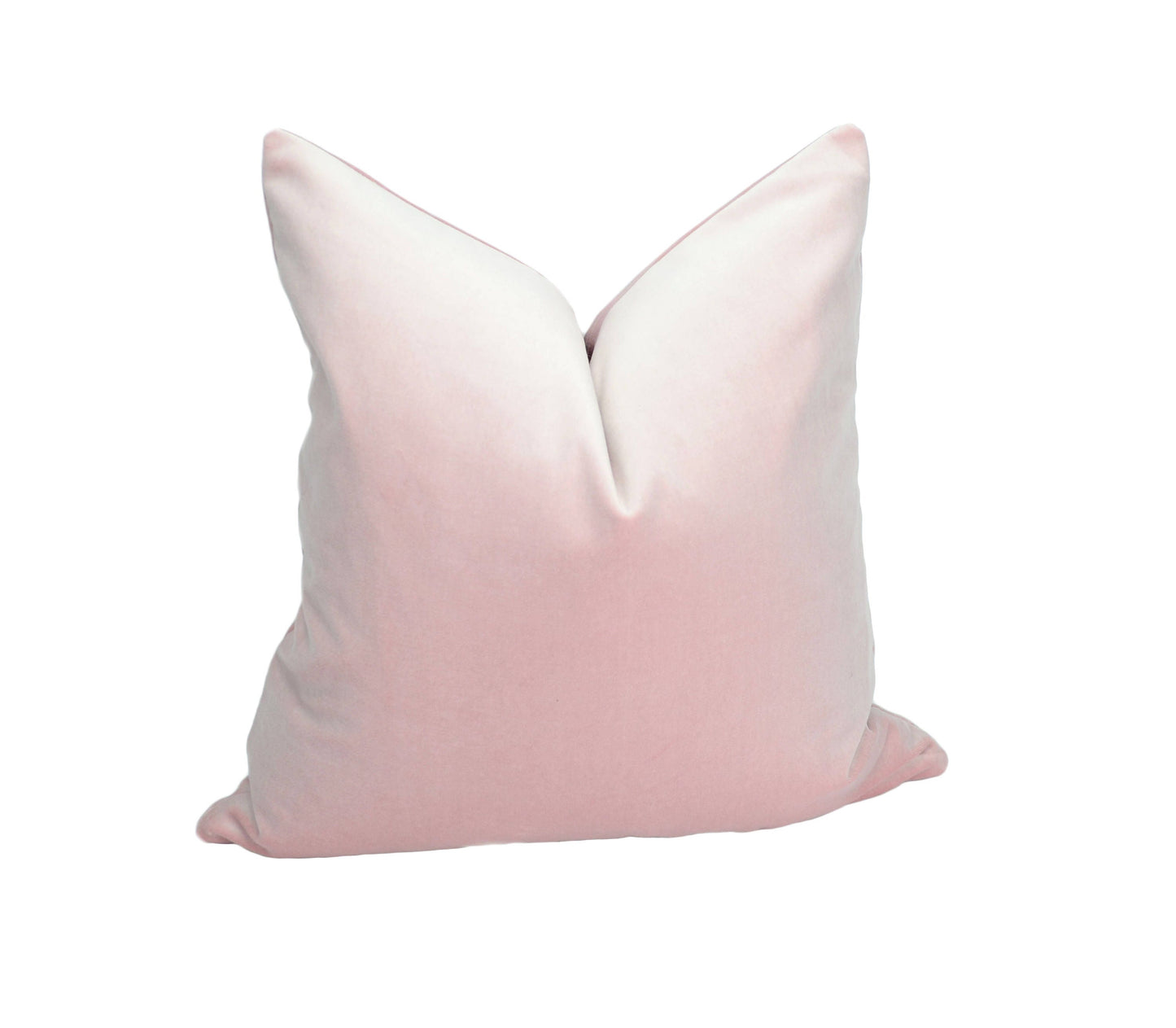 Blush velvet pillow // blush velvet cushion // blush pillow cover // light pink velvet pillow