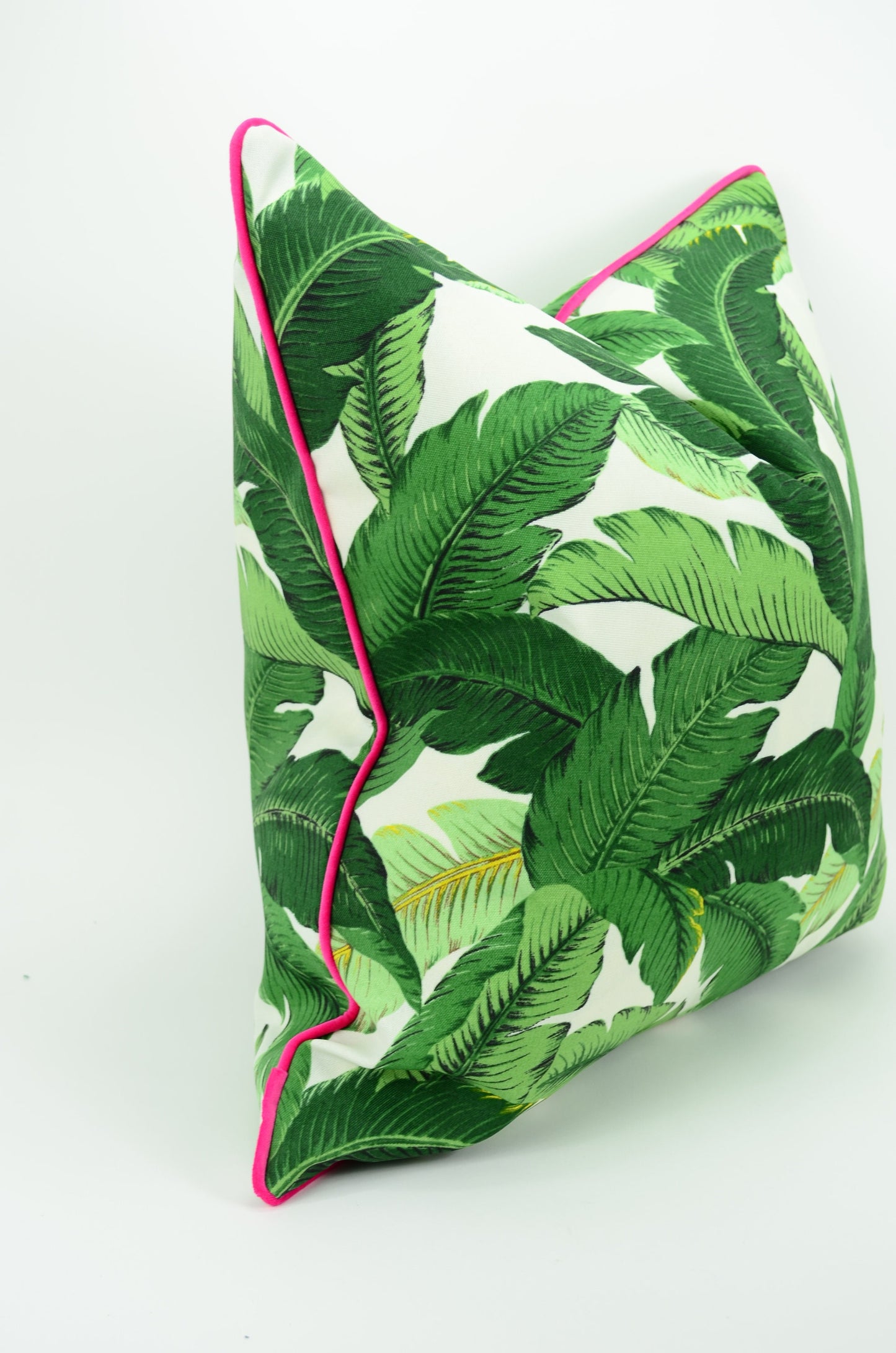 Swaying palms pillow // outdoor pillow // green and pink pillow, tommy bahama swaying palms