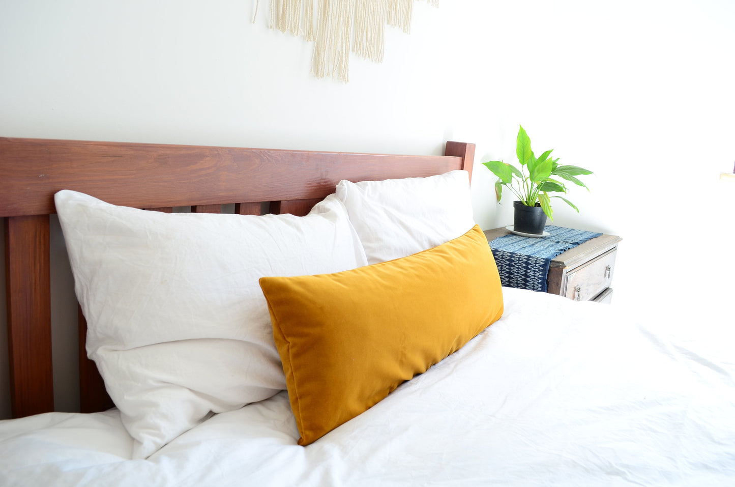 Long lumbar pillow, mustard velvet pillow, long lumbar mustard cushion, mustard cushion
