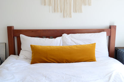 Long lumbar pillow, mustard velvet pillow, long lumbar mustard cushion, mustard cushion