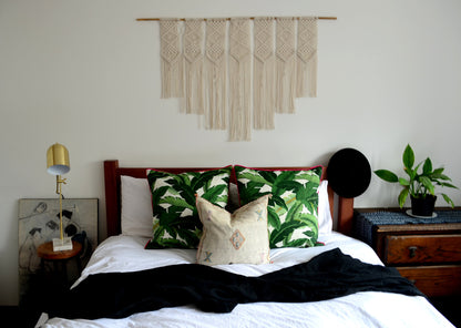 Swaying palms pillow // outdoor pillow // green and pink pillow, tommy bahama swaying palms