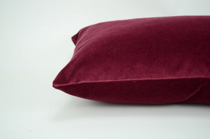 Mulberry velvet pillow case, dark pink velvet cushion, pink pillow cover