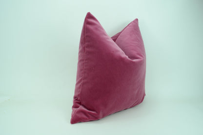 Rose pink velvet pillow cover, pink velvet cushion, pink velvet pillow