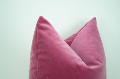 Rose pink velvet pillow cover, pink velvet cushion, pink velvet pillow