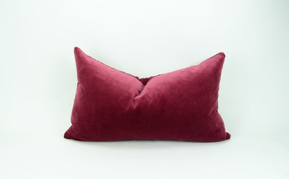 Mulberry velvet pillow case, dark pink velvet cushion, pink pillow cover