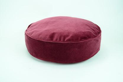 Round velvet cushion // round velvet floor pillow // round box pillow // pink round cushion // pink box cushion