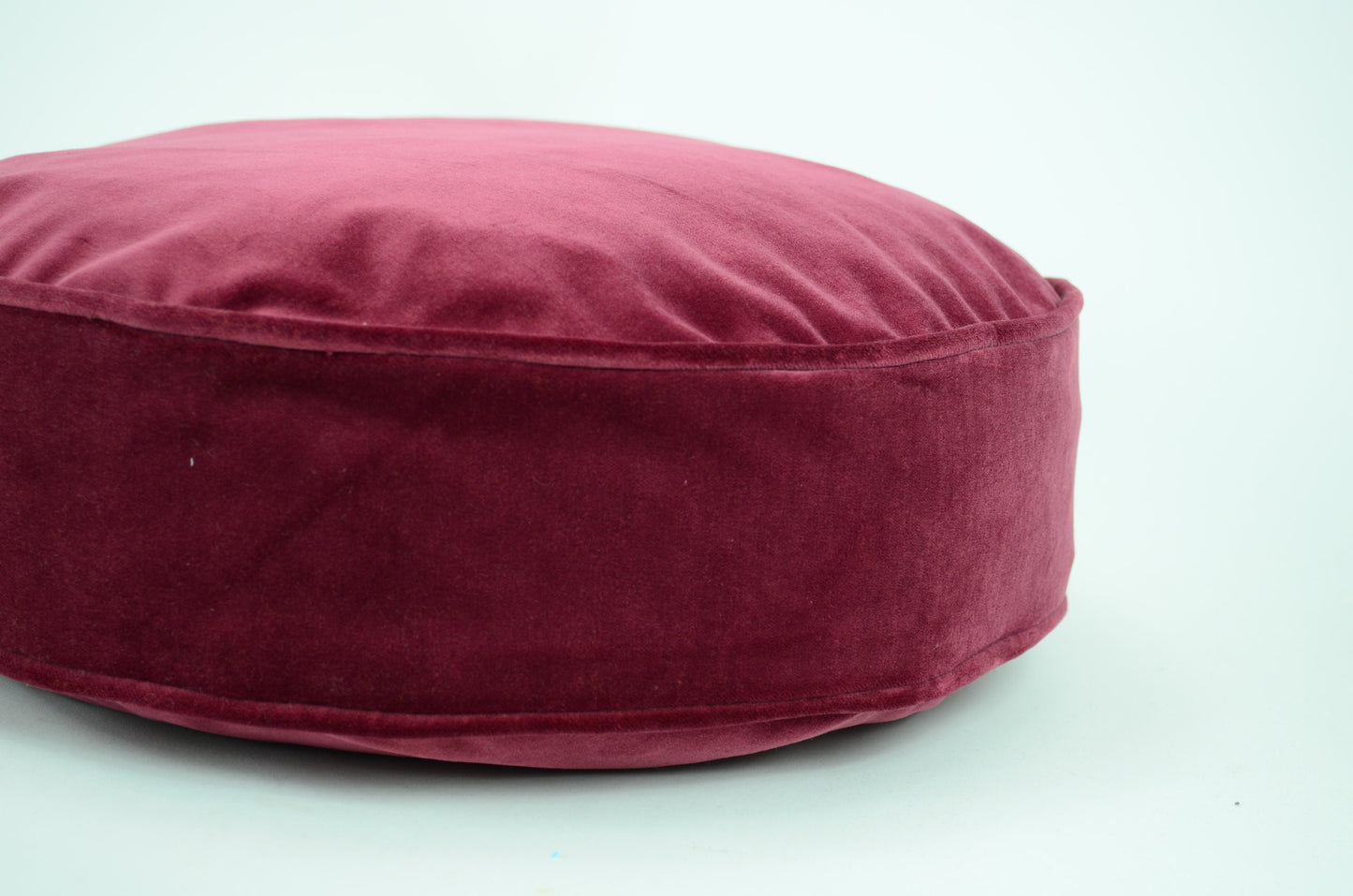 Round velvet cushion // round velvet floor pillow // round box pillow // pink round cushion // pink box cushion
