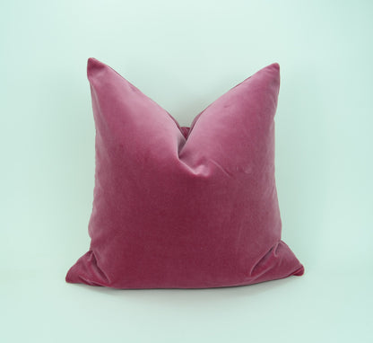 Rose pink velvet pillow cover, pink velvet cushion, pink velvet pillow