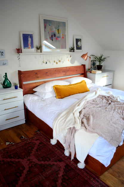 long lumbar pillow // mustard fringe long lumbar pillow // fringed long lumbar pillow // mustard velvet cushion