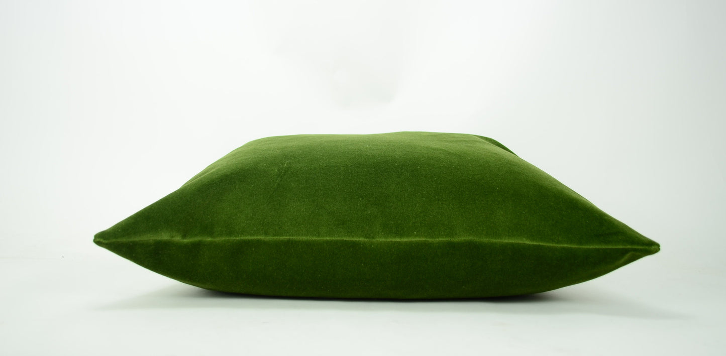 Green velvet pillow, moss green velvet pillow, moss green velvet cushion, olive green velvet pillow, moss green pillow, dark green velvet