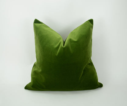 Green velvet pillow, moss green velvet pillow, moss green velvet cushion, olive green velvet pillow, moss green pillow, dark green velvet