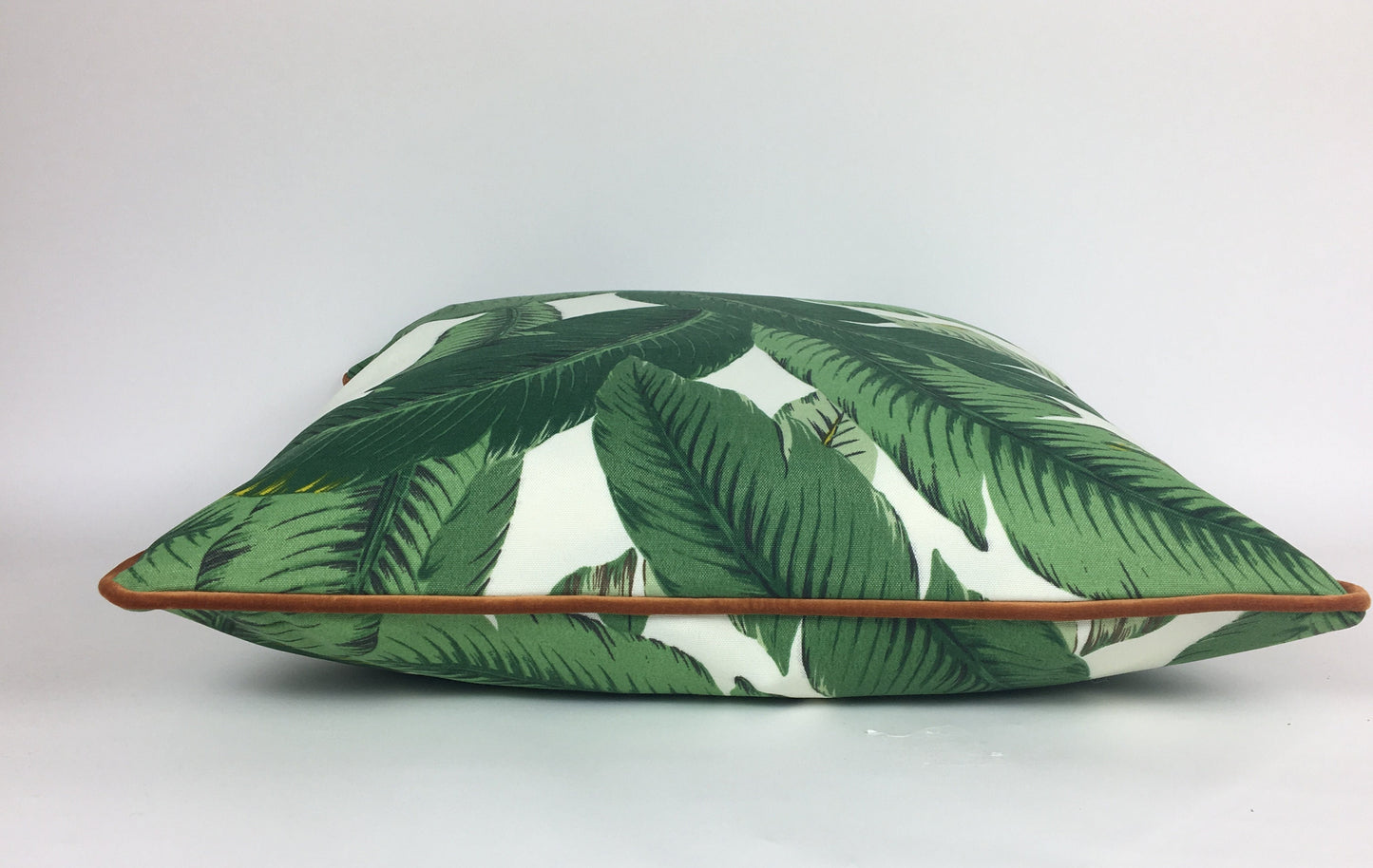 Tropical print pillow cover // indoor outdoor pillow // green and brown pillow cover // palm leaf cushion // Tommy bahama swaying palms