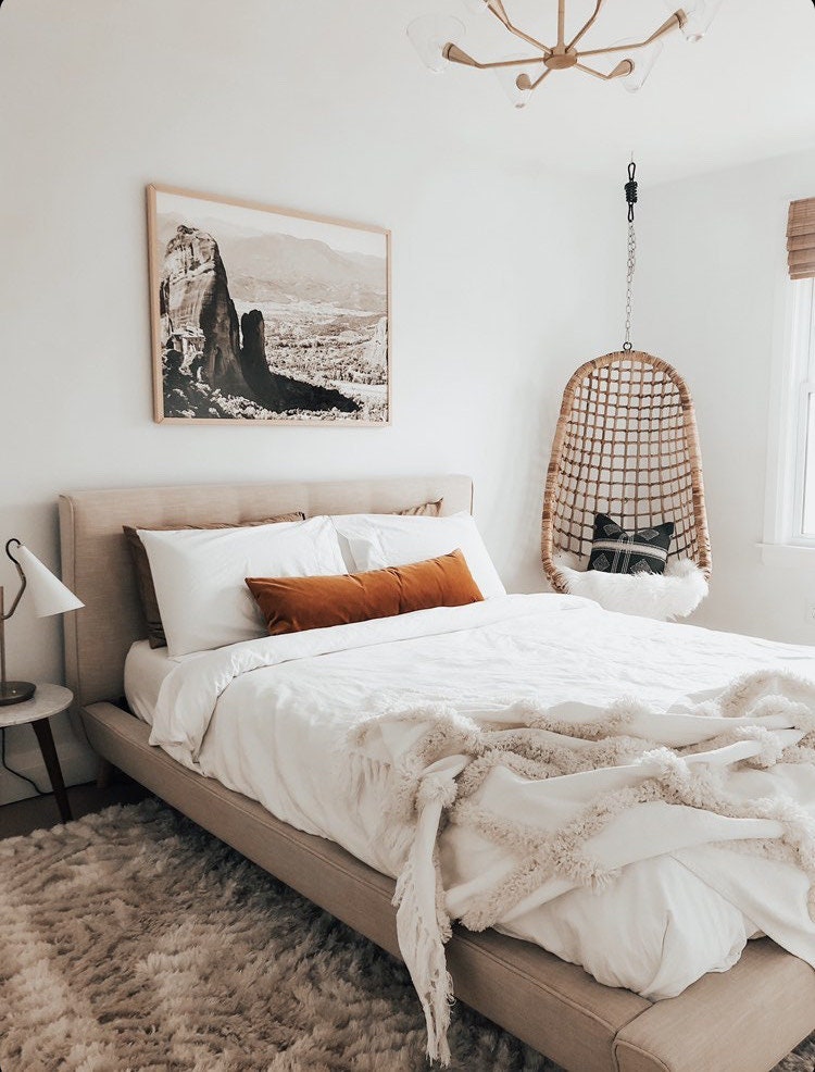 Long lumbar pillow // rust velvet pillow cover // copper velvet pillow // long lumbar rust pillow