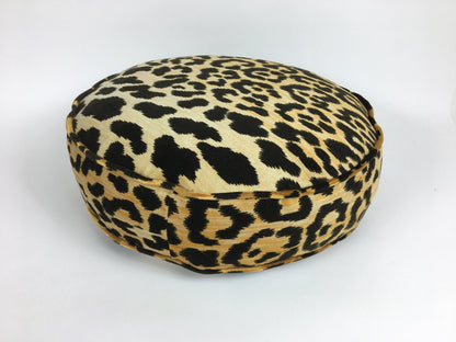 leopard round pillow // round velvet pillow // round box pillow //  //  velvet round cushion // round floor pillow