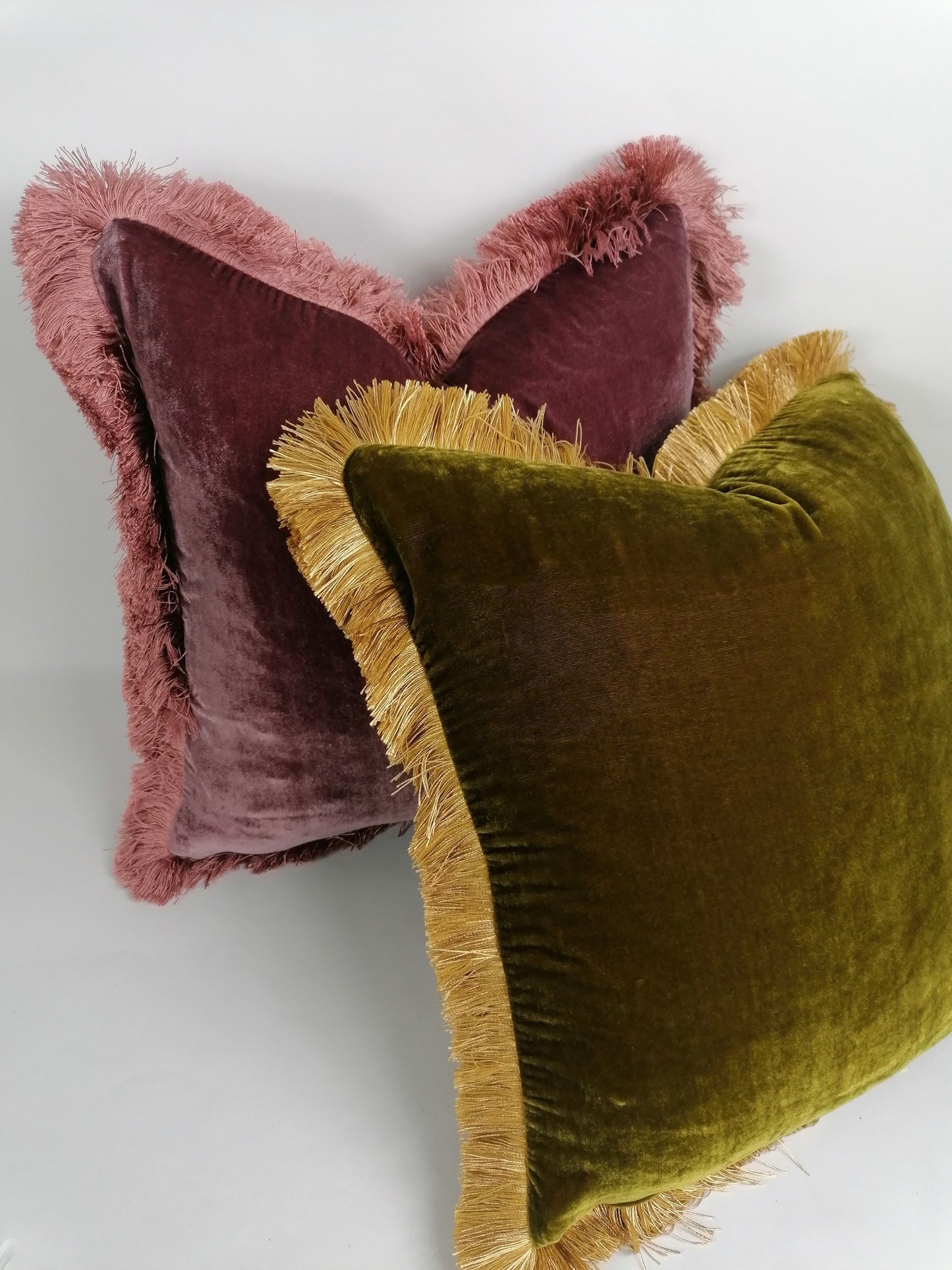 chartreuse silk velvet pillow