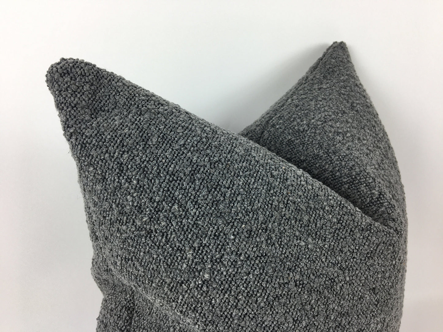 Bouche pillow // boule cushion // grey wool pillow