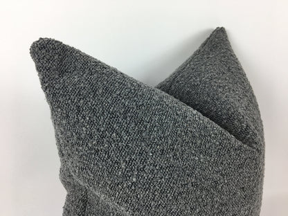 Bouche pillow // boule cushion // grey wool pillow