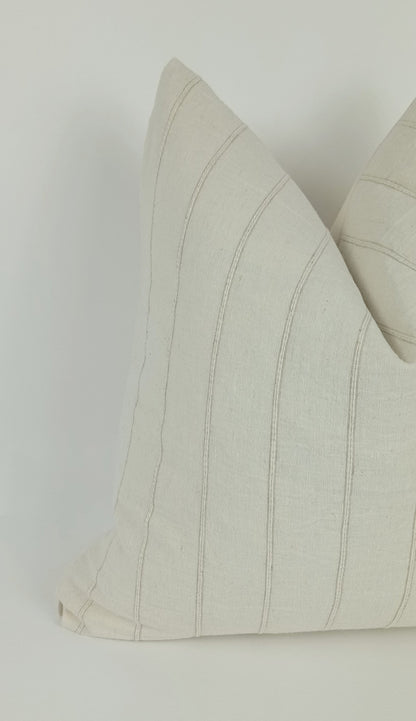 Neutral pillow, hmong pillow, cream woven pillow, neutral decor